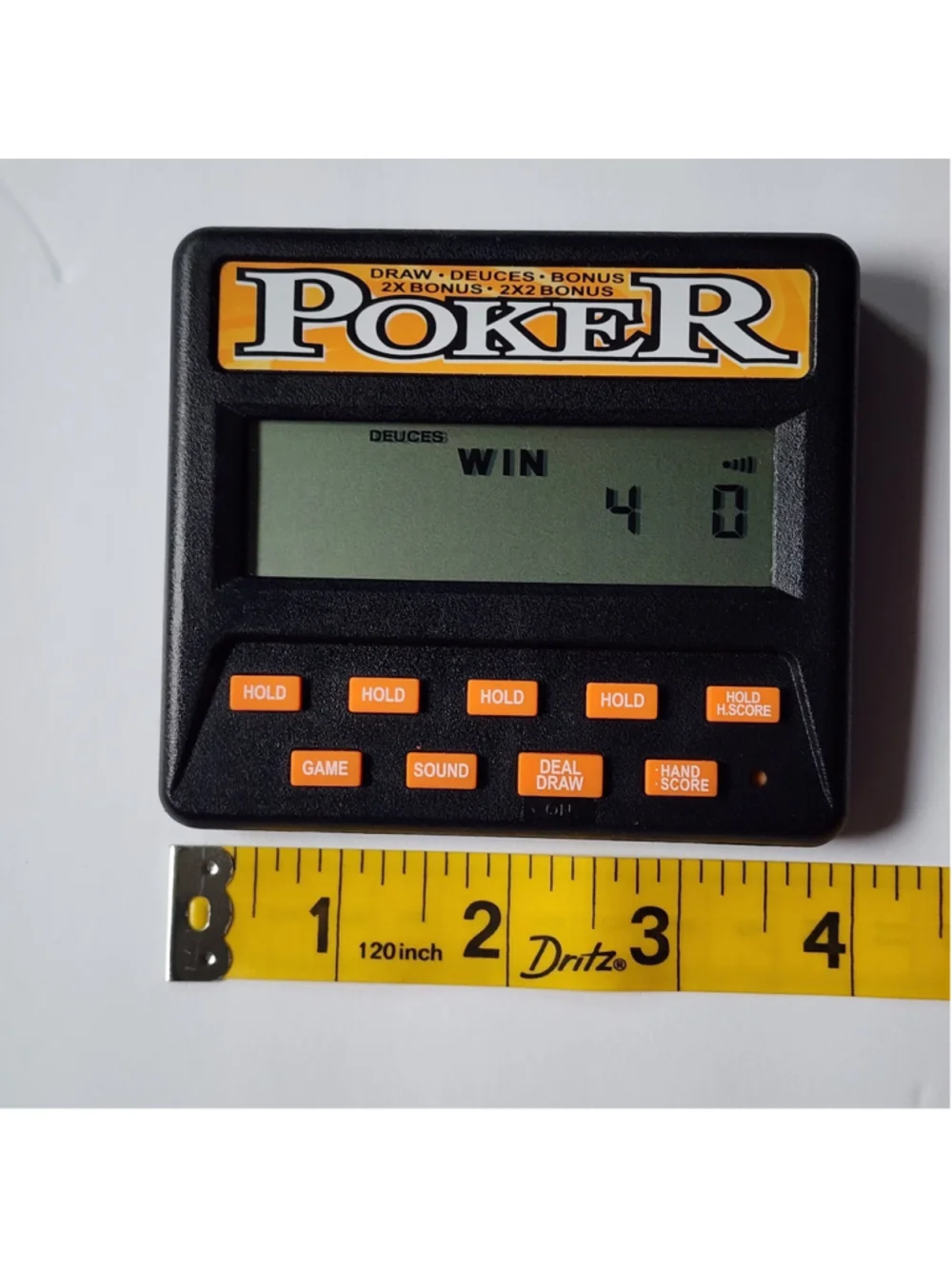 Classic 5-in-1 Poker Electronic Handheld Game John N Hansen Tested Works